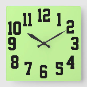 Horloge Carrée Contraste élevé Grands nombres Facile à lire