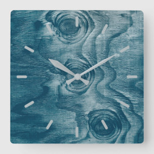 Horloge Carrée Cool Peint Grain Grain Knot Texture