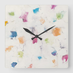 Horloge Carrée Copie abstraite   Mike Schick de Glitterati I