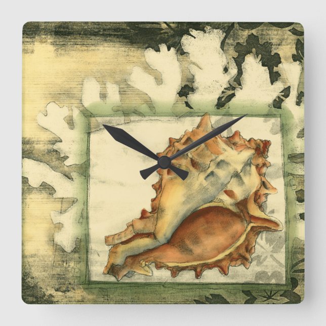 Horloge Carrée Coque conique Silhouette (Recto)