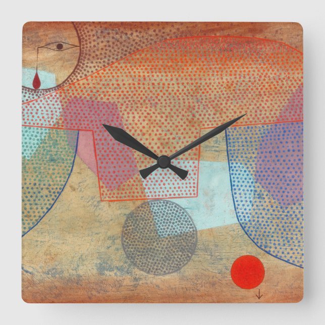 Horloge Carrée coucher du soleil, 1930 par Paul Klee (Recto)