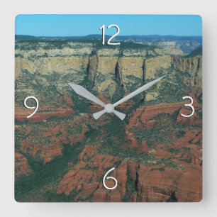 Horloge Carrée Couches de rochers rouges à Sedona Arizona