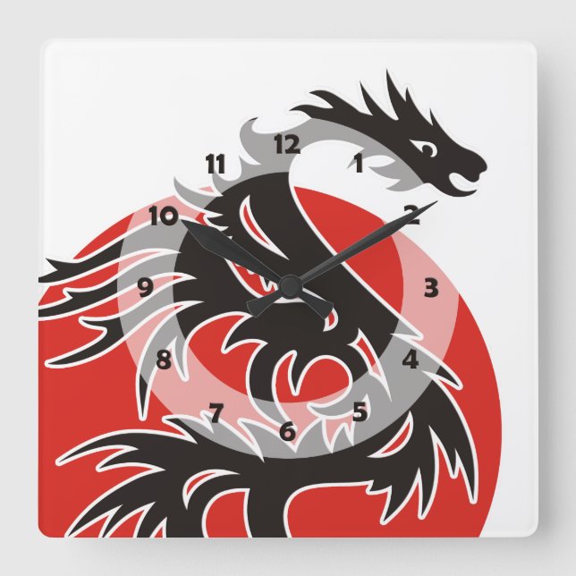 Horloge Carrée COULEURS DE DRAPEAU RASTAFARI + vos idées (Recto)