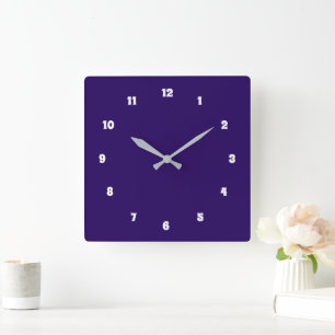 Horloge Carrée Couleurs personnalisées et numéros de police horlo