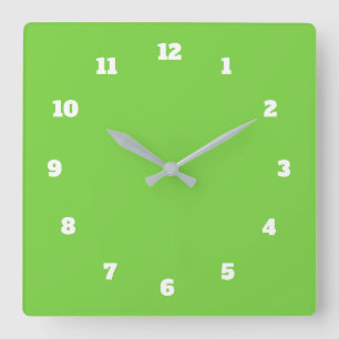 Horloge Carrée Couleurs personnalisées Numéros Police Paysage p
