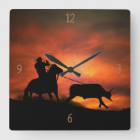 Country Western Steer Roping Long Horn Cowboy