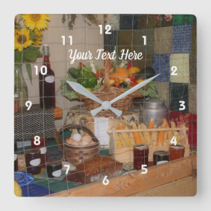 Horloge Carrée County Fair Food Display Personalized  