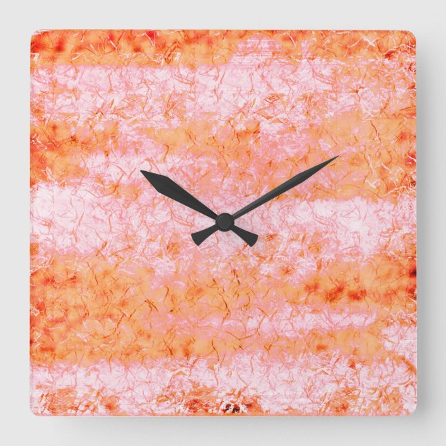 Horloge Carrée Couro de salmão, esbranquiçado (Recto)