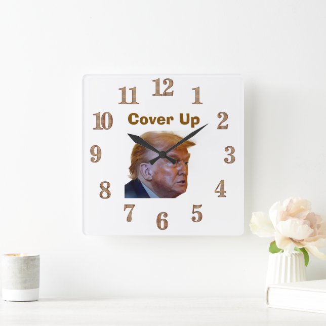 Horloge Carrée Cover Up Wall Clock (Maison)