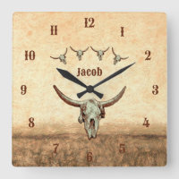 Crâne de vache Brown Western Pays Style rustique