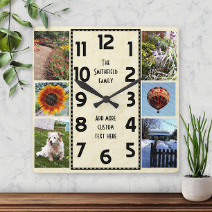 Horloge Carrée Créez votre propre collection photo Deco 6 en mar