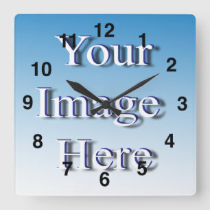 Horloge Carrée Créez votre propre Modèle d'images élégant