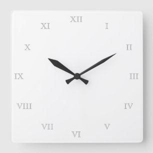 Horloge Carrée Créez votre propre modèle vierge de chiffres romai