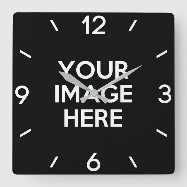 Horloge Carrée Créez votre propre personnalisation (Recto)