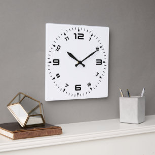 Horloge Carrée Créez votre propre ronde de Personnaliser