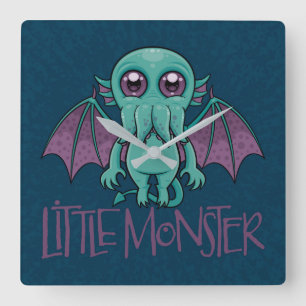 Horloge Carrée Cthulhu bébé mignon petit monstre