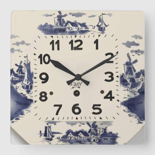Horloge Carrée Cuisine vintage (Recto)