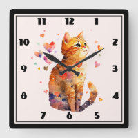 Cute Tabby Chat avec Coeurs