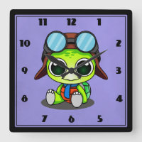 Cute tortue caricaturale en Aviator Casquette