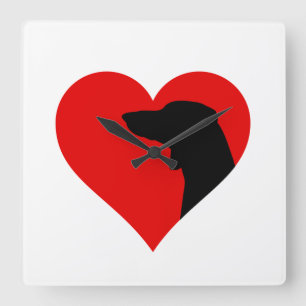 Horloge Carrée Dachshund