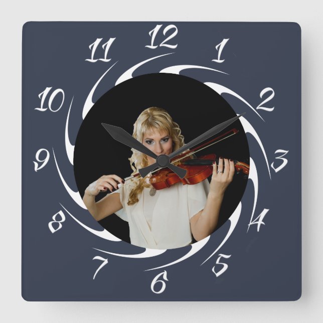 HORLOGE CARRÉE DAME AVEC VIOLIN (Recto)