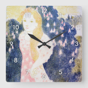 Horloge Carrée Dame en robe rose, Maurice Denis