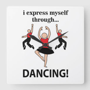 Horloge Carrée Danser Je Me Express En Dansant