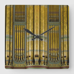 Horloge carrée de tuyaux d'organe