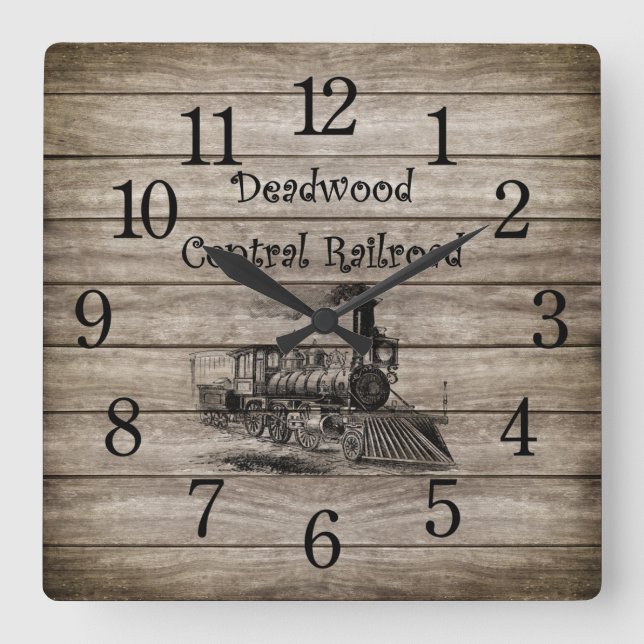 Horloge Carrée Deadwood Central Railroad (Recto)