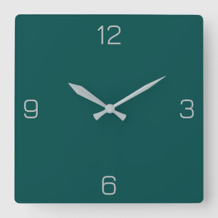 Horloge Carrée Deep Jungle Green 004B49 Couleur - Ajouter une opt