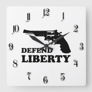 Horloge Carrée Défendre la liberté