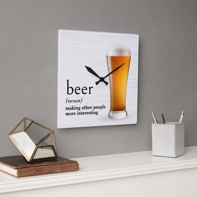 Horloge Carrée Définition de la bière par le dictionnaire (Bureau)
