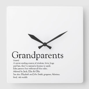 Horloge Carrée Définition des meilleurs grands-parents du monde