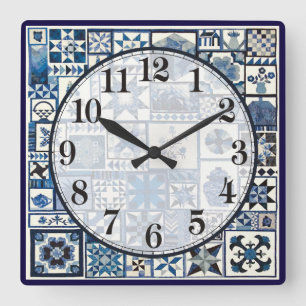 Horloge Carrée Delft néerlandais