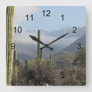 Horloge Carrée Désert de Tucson