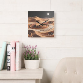 Horloge Carrée Desert Sands Wall Clock