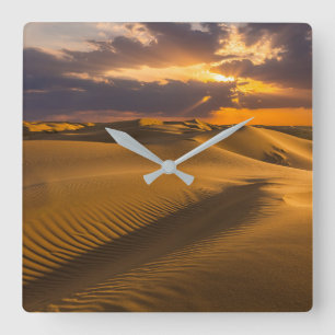 Horloge Carrée Deserts Landscape of Sand Dunes