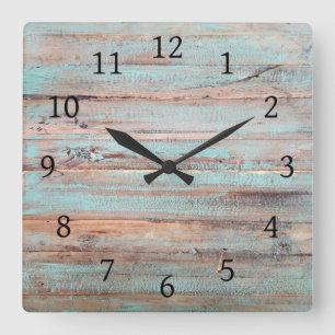 Horloge Carrée Design 110 Wood look