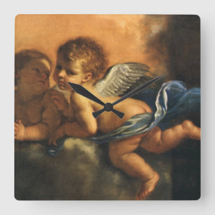 Horloge Carrée Détail d'ange, Saints patrons de Modène par Guerci