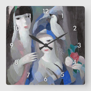 Horloge Carrée Deux dame et une colombe, Marie Laurencin