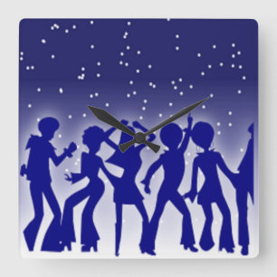 HORLOGE CARRÉE DISCO DANSEURS