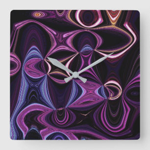 Horloge Carrée Distorsion temporelle Sci-Fi