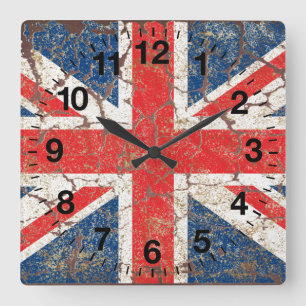 Horloge Carrée Distressed