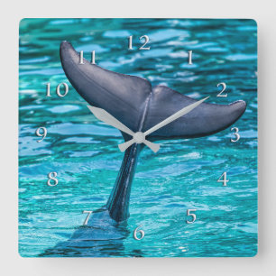 HORLOGE CARRÉE DOLPHIN TAIL FLUKE HOWDY !