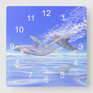 Horloge Carrée Dolphins Racing