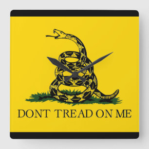 Horloge Carrée Don't Tread On Me - Gadsden Flag