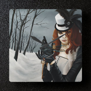 Horloge Carrée Dragonfly victorienne Steampunk