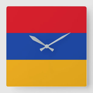 Horloge Carrée Drapeau Arménie
