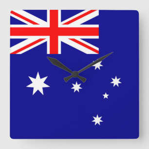 Horloge Carrée Drapeau de l'Australie