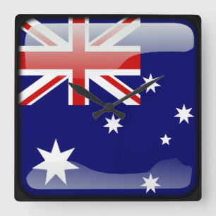 Horloge Carrée Drapeau de l'Australie